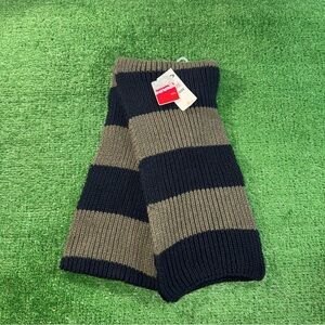 Old Navy Olive Green Navy Blue Ribbed Knit Scarf Adult Size